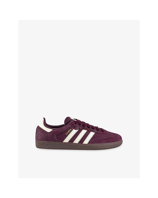 Adidas Purple Samba Og Suede Trainers