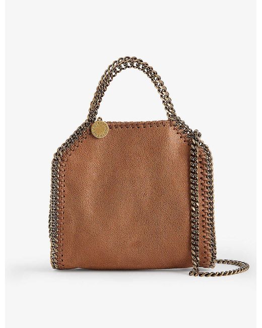 Stella McCartney Brown Falabella Tiny Faux-leather Tote Bag