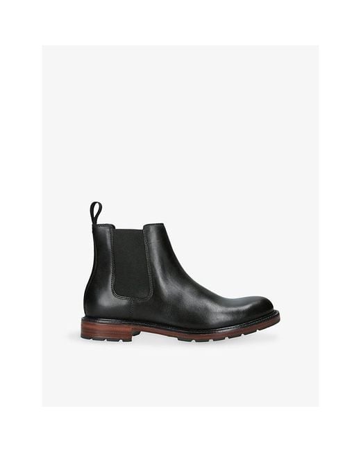 Cole Haan Black Roundhill Grand Leather Chelsea Boots for men