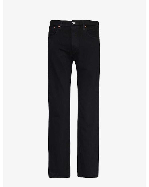 Levi's Black 501 Straight-leg Mid-rise Jeans for men