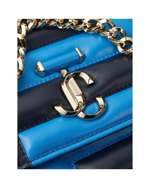 Jimmy Choo Blue Avenue Quad Quilted-leather Shoulder Bag