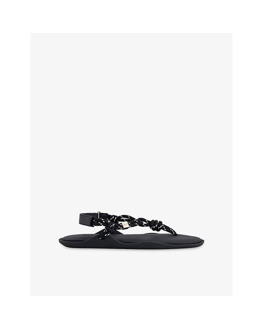 FLOWZE Blue Flow Flat Mixed-Material Sandals