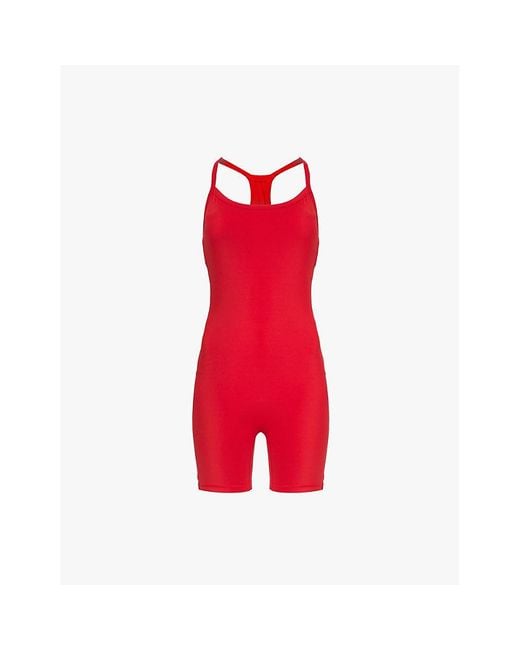 ADANOLA Red Classic Ultimate Strappy Stretch-Jersey Unitard