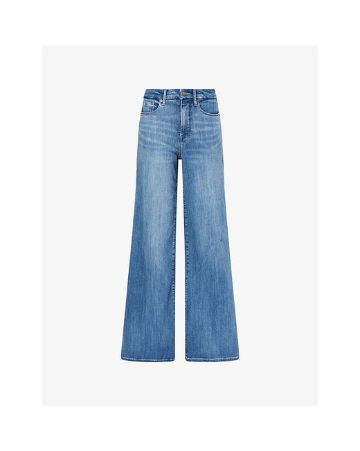 GOOD AMERICAN Blue Good Waist High-Rise Palazzo Stretch-Denim Jeans