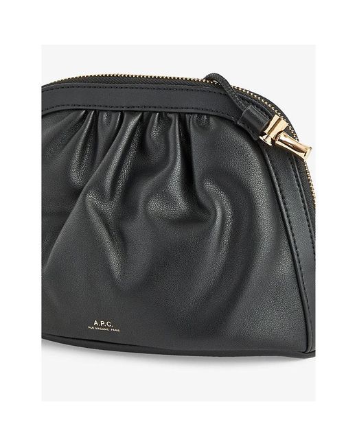 A.P.C. Black Bourse Ninon Faux Leather Cross-body Bag