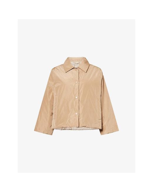 Weekend by Maxmara Natural Cropped Quilted Soft-Shell Jacket