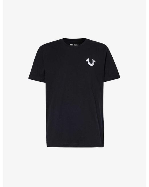 True Religion Black Logo-print Short-sleeved Cotton-jersey T-shirt X for men