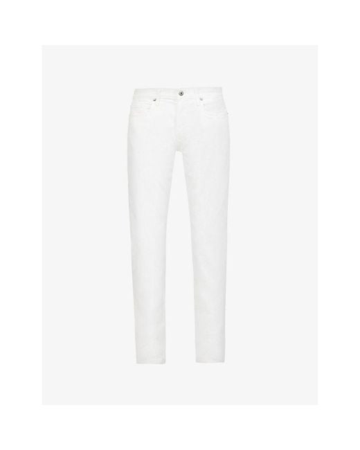 PAIGE White Slim Straight-Leg Stretch-Denim Jeans for men