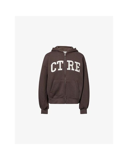 The Couture Club Brown Ctre Applique Cotton-Blend Hoody
