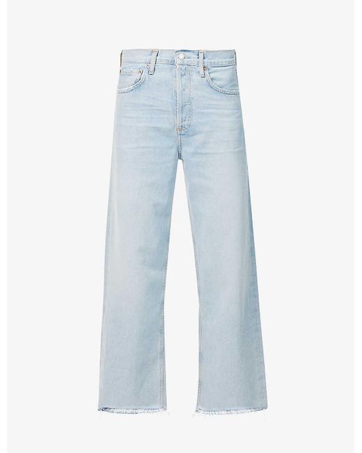 Agolde Blue Ren Wide-leg High-rise Recycled Jeans