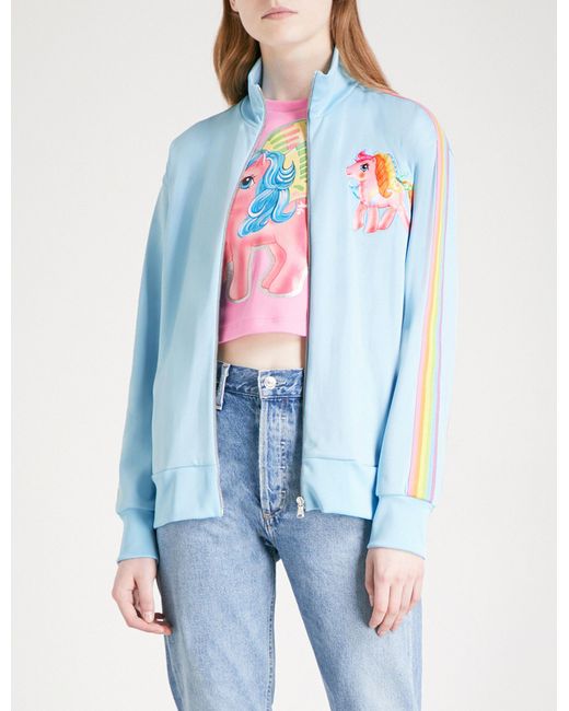 Moschino Blue My Little Pony-print Jersey Jacket