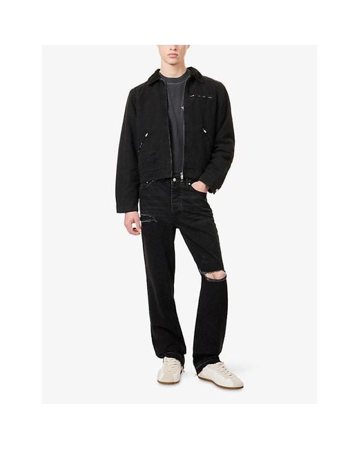 Represent Blue Heaton Distressed Denim Jeans for men