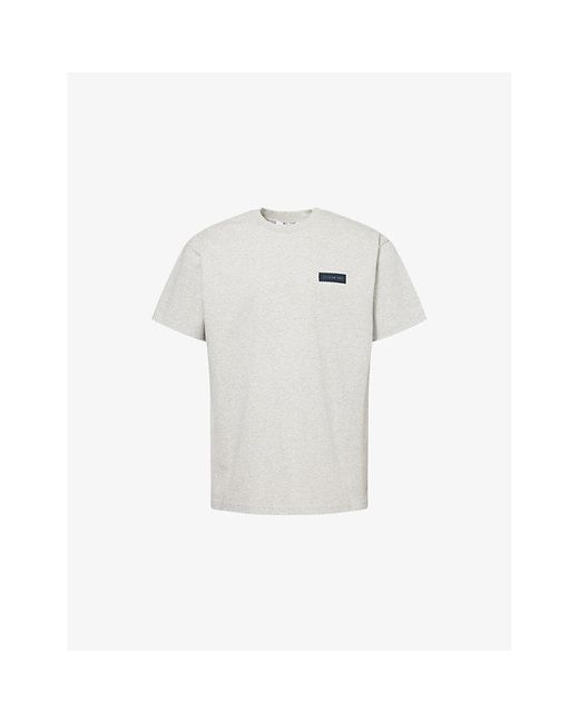 Givenchy White Brand-Patch Regular-Fit Cotton-Jersey T-Shirt for men