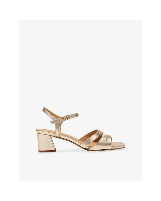 Whistles Metallic Cut-Out Heeled Leather Sandals