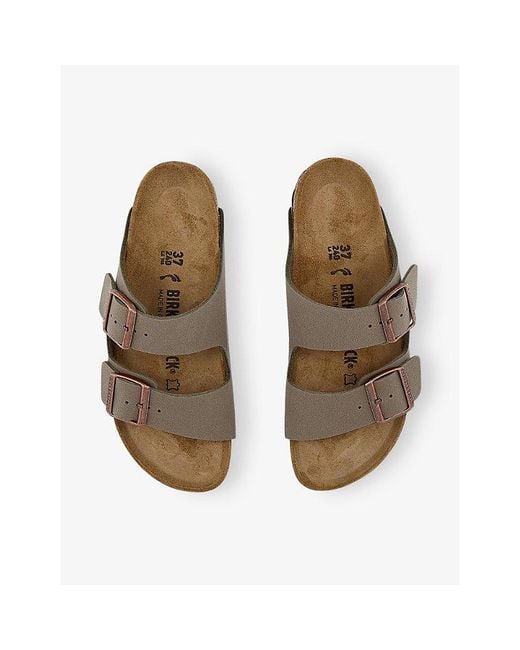 Birkenstock Brown Arizona Faux-Leather Sandals