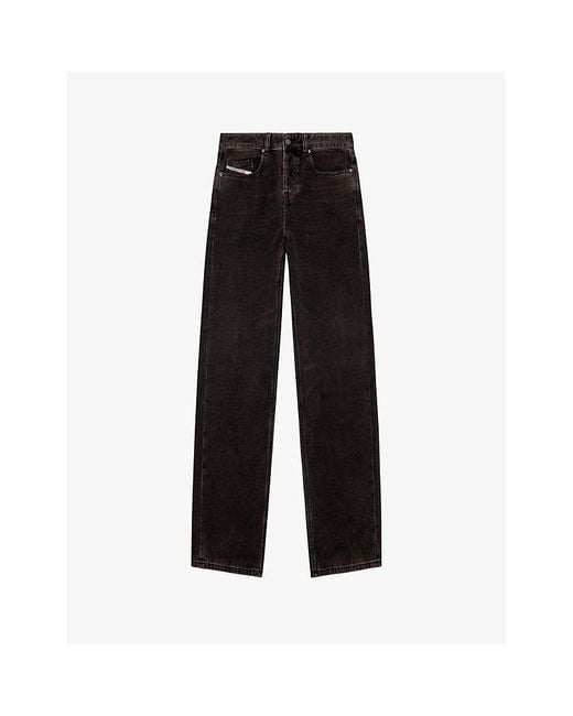 DIESEL Black 2001 D-Macro Straight-Leg Denim Jeans for men