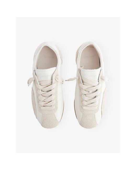 Represent White Low Pro Leather And Suede Trainers for men