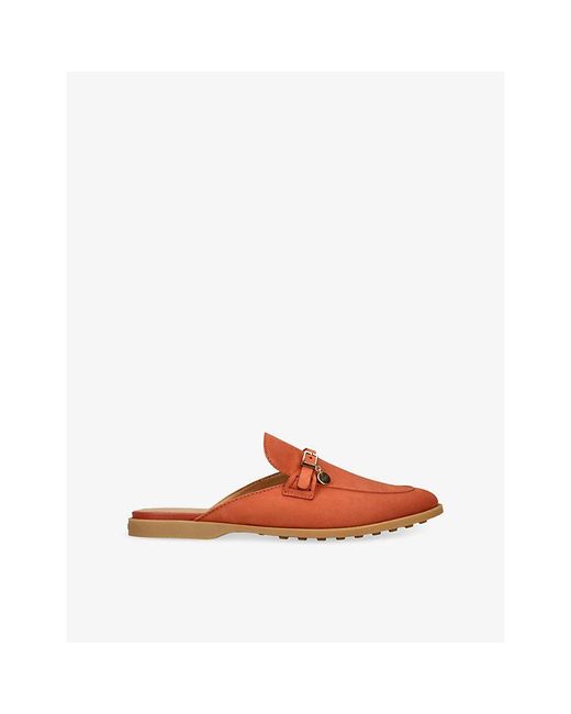 Tod's Brown Loafer Leather Mules