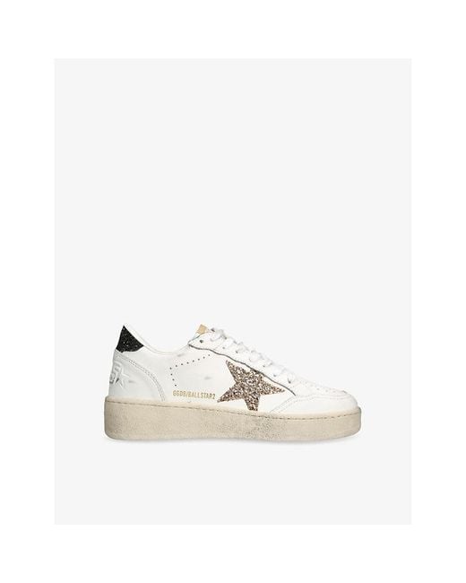Golden Goose Deluxe Brand White Ball Star 10471 Leather Low-Top Trainers
