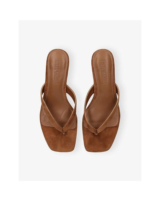 Steve Madden Brown Tracie Suede Heeled Sandals