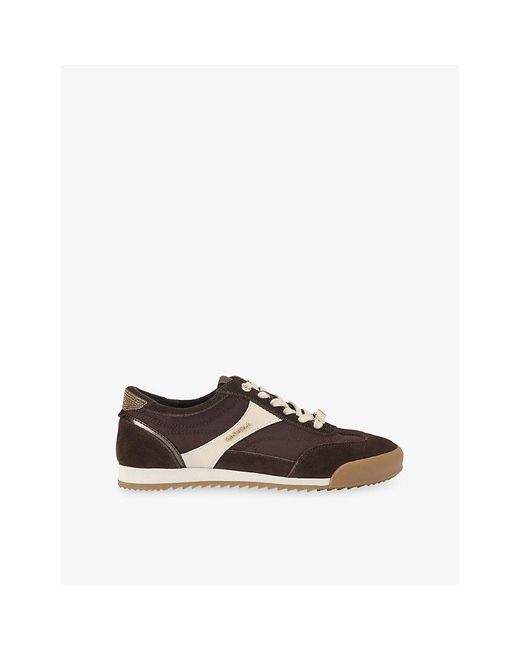 Carvela Kurt Geiger Brown Costa Suede And Mesh Trainers