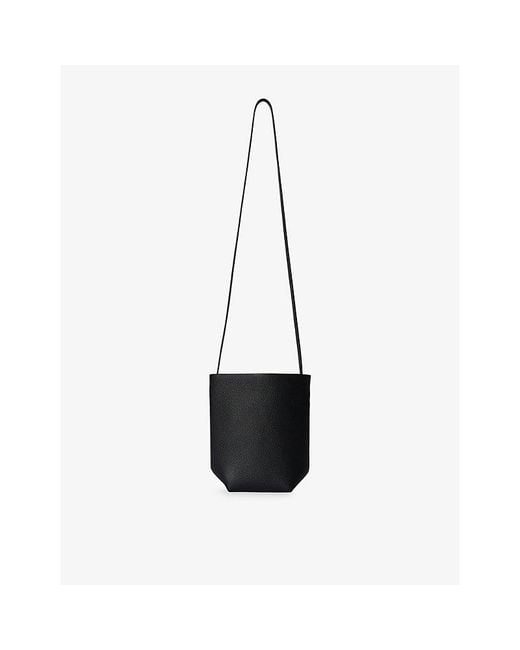 The Row Black N/S Park Crossbody Leather Bag
