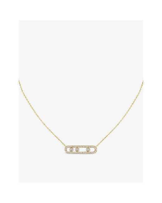 Messika Natural Move Pavé 18ct -gold And Diamond Necklace
