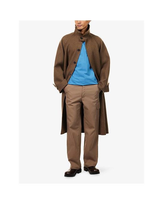 Givenchy Blue Brand-Patch Crewneck Cotton-Jersey T-Shirt for men