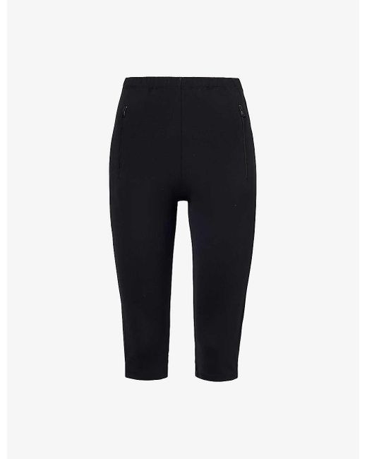 Wardrobe NYC Black Zip-pocket Stretch-woven Cropped leggings
