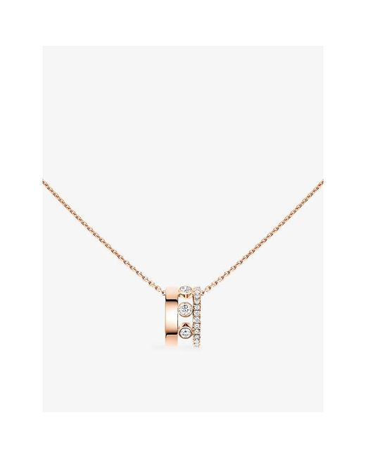 Messika Metallic Move Romane Large 18Ct Rose- And 0.30Ct Diamond Necklace
