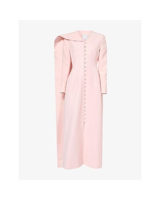 Mona Alshebil Pink Rajwa Crepe Maxi Dress