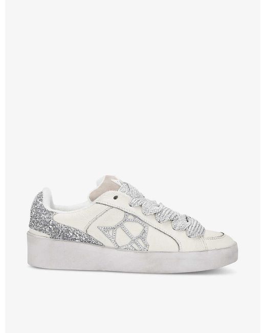 Naked Wolfe White Ram Chunky-sole Leather Low-top Trainers