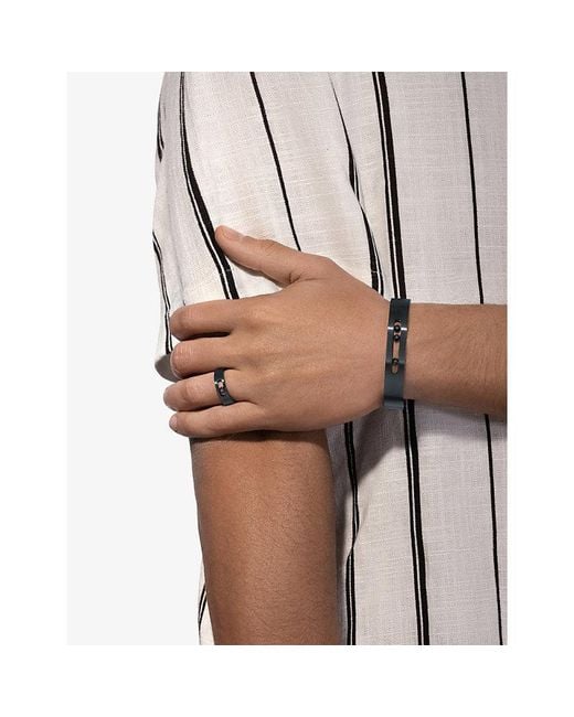 Messika Black Move Small Titanium And 0.06Ct Diamond Ring for men