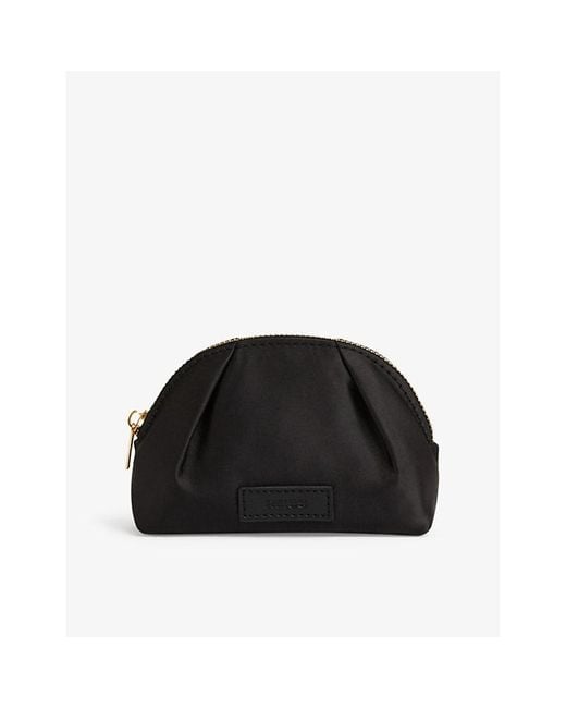 Reiss Black Fifi Mini Nylon Cosmetic Bag