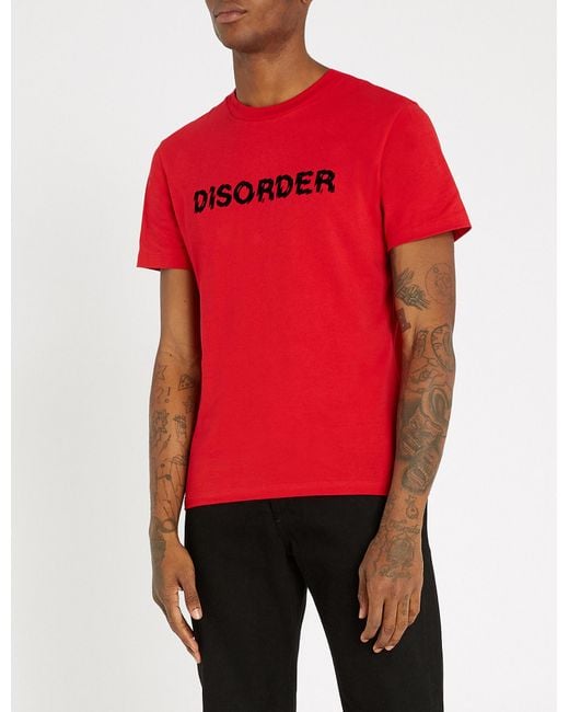 Sandro Red Disorder T-shirt for men