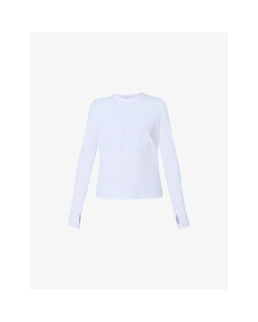 Sweaty Betty White Uv Long-Sleeve Stretch-Woven Top
