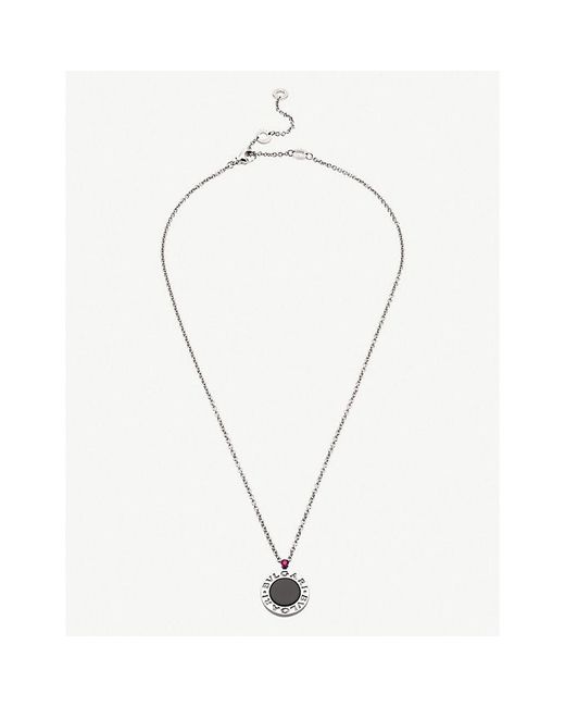 BVLGARI White Womens Silver Save The Children 10th Anniversary Sterling Silver, Ruby And Onyx Necklace