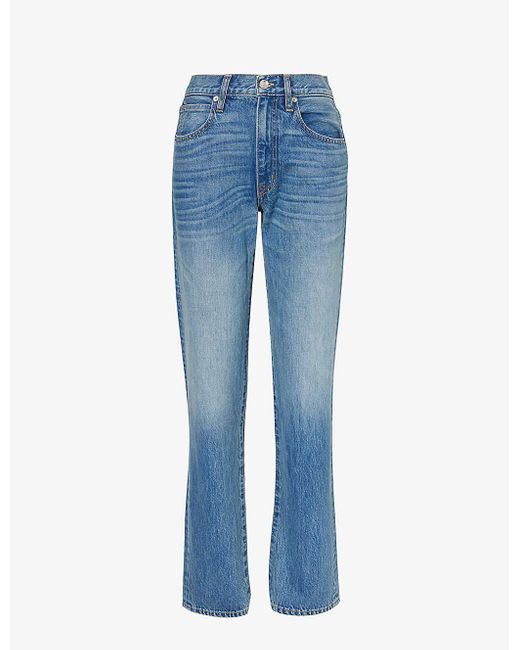 SLVRLAKE Denim Blue Sophie Mid-rise Straight-leg Jeans