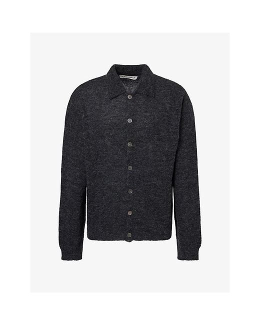 Our Legacy Blue Evening Wool-Blend Polo Sweatshirt for men