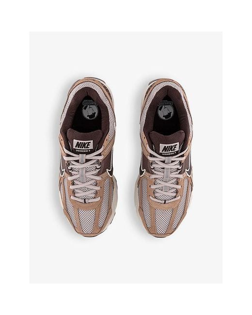 Nike Brown Zoom Vomero 5 Logo-embossed Leather And Mesh Low-top Trainers for men