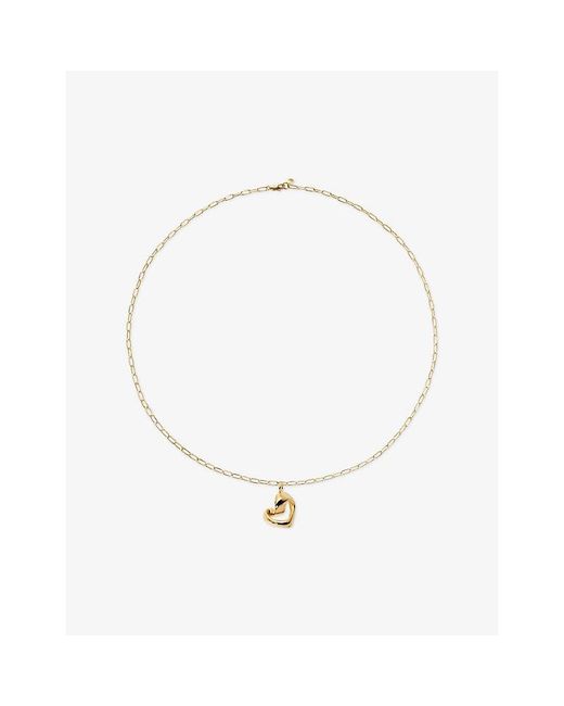 Monica Vinader Metallic Infinity Heart 18Ct Vermeil Pendant Necklace