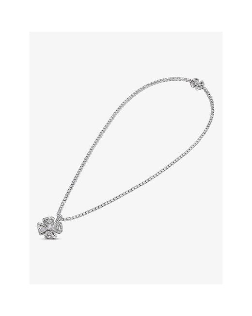 BVLGARI White Fiorever 18Ct- And 5.96Ct Brilliant-Cut Diamond Necklace