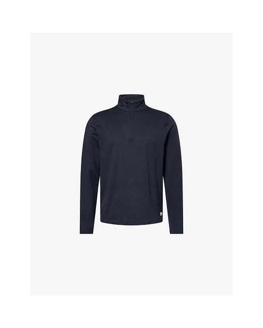 vuori Blue Ponto Half-Zip Stretch-Jersey Sweatshirt for men