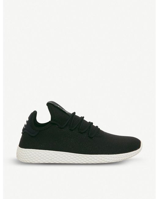adidas Originals Pharrell Williams Tennis HU Shoes in Black Knit