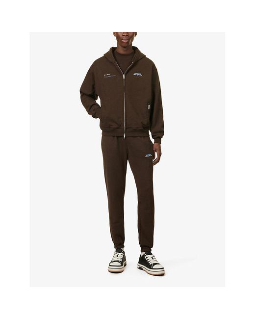 Represent Brown Patron Of The Club Brand-print Cotton-jersey jogging Bottoms X for men