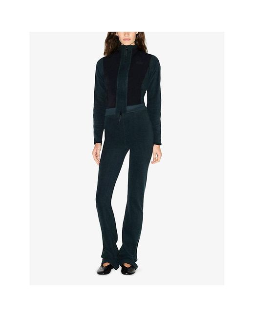 Skims Blue Fleece Lounge Fitted Jacket