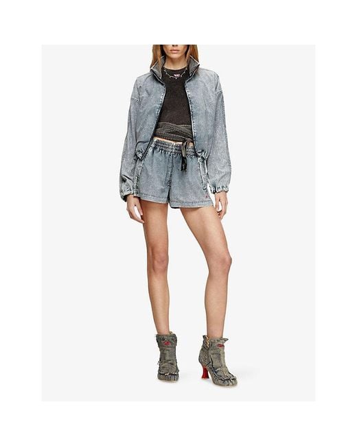 DIESEL Blue S-Ound Denim-Effect Woven Shorts