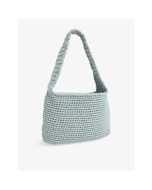 Whistles Blue Adaline Crochet Shoulder Bag