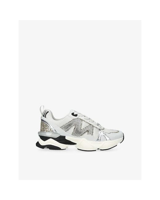 Steve Madden White Sedgwick Woven Trainers