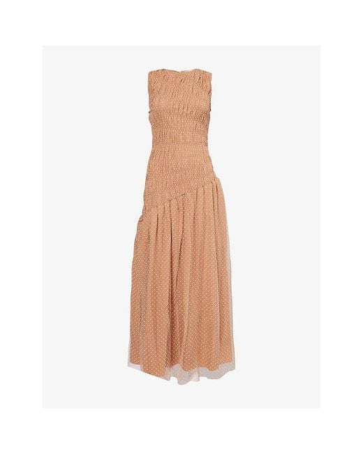 Amy Lynn Brown Julia Polka-Dot Woven Maxi Dress